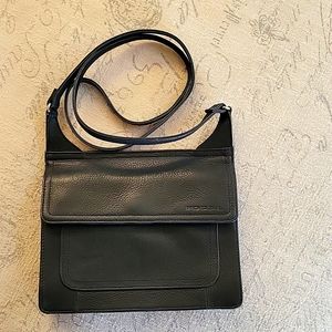 Black Leather Fossil cross body